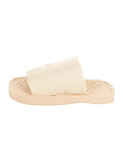 Pre-owned Burberry Rubber Slides In Yellow