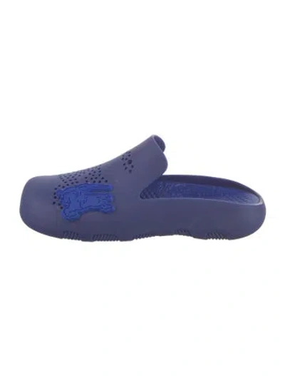 Pre-owned Burberry Rubber Slippers In Blue