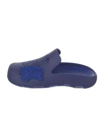 Pre-owned Burberry Rubber Slippers In Blue