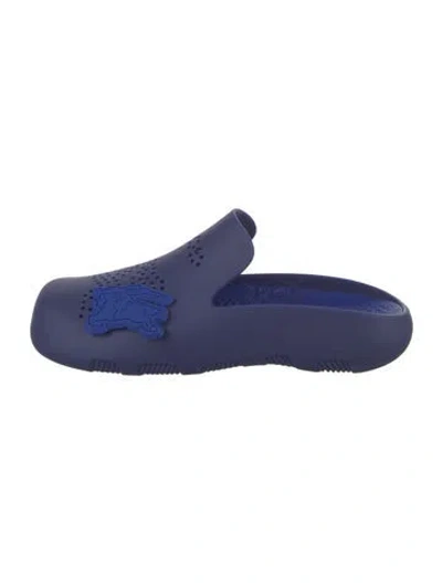 Pre-owned Burberry Rubber Slippers W/ Tags In Blue
