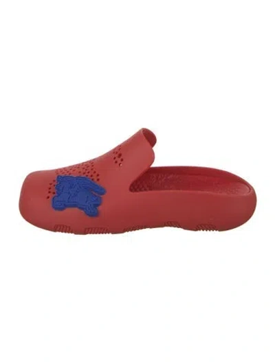 Pre-owned Burberry Rubber Slippers W/ Tags In Red