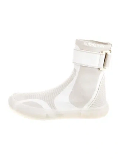 Pre-owned Burberry Rubber Sock Sneakers In Neutral