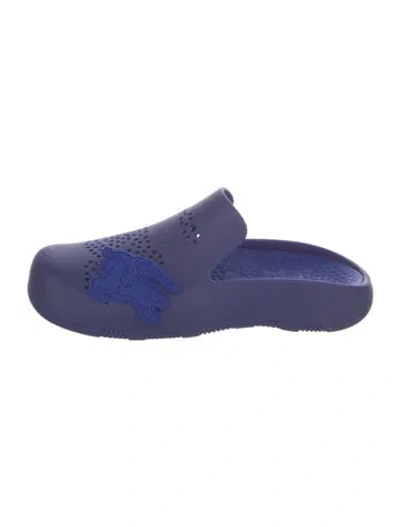 Pre-owned Burberry Rubber Studded Accents Mules In Blue
