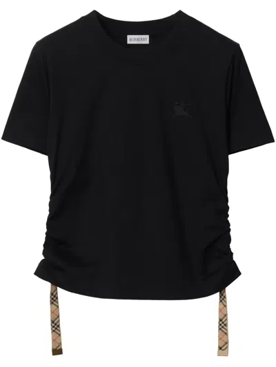 BURBERRY RUCHED COTTON T-SHIRT