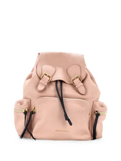 Pre-owned Burberry Rucksack Leather Medium Backpack In Pink