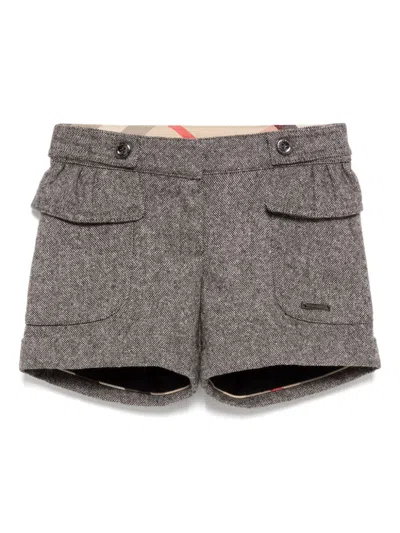 Burberry Kids' Ruffled Detail Shorts In Grey