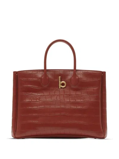 BURBERRY RUST ROCKING HORSE SMALL TOTE