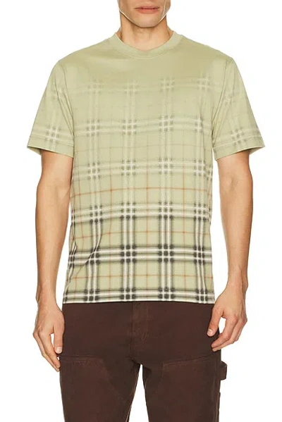 Burberry Check Fade Cotton Jersey Crew T Shirt In Neutral