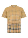 Burberry Relaxed Fit Lightweight T-shirt With Faded Check Design In Brown