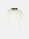 Burberry 'ryan In Cotone Bianca Con Finiture 'check' T-shirt