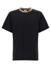 Burberry Mens Check-print Short-sleeves Cotton-jersey T-shirt Black Xl In Black