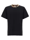Burberry Mens Check-print Short-sleeves Cotton-jersey T-shirt Black Xl