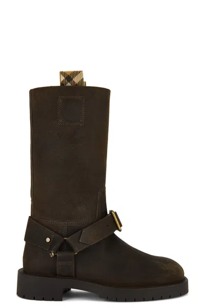 Burberry Saddle Boot In Blue