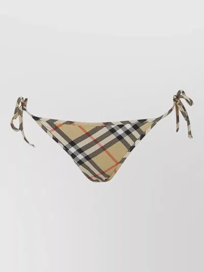 Burberry Sadie Check Swimwear Tie Side Style In Brown