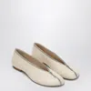 Burberry Sadler Ballerina With Light Beige Leather Zip