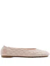 Burberry Sadler Quilted Leather Ballerina Flats In Pink