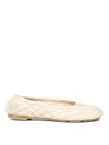 Burberry Sadler Leather Ballerina Flats Women In Brown