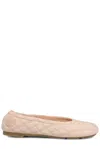 Burberry Sadler Leather Ballerina Flats Women In Pink