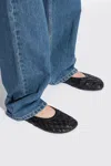 Burberry Quilted Leather Sadler Ballet Flats In Black