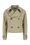 Burberry Sage Green Polyester Blend Trench Coat In Neutral