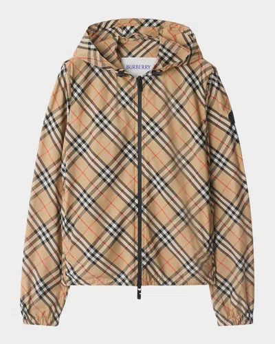 Burberry Salcombe Check Zip Track Jacket In Multi