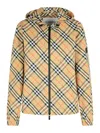 Burberry Salcombe Hooded Jacket In Polyester Sabbia In Multi