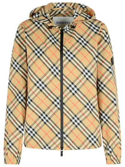 Burberry Salcombe Hooded Jacket In Polyester Sabbia In Neutral