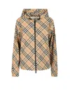 Burberry Salcombe Traditional Check Nylon Jacket In Neutral