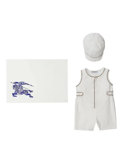 Burberry Kids' Traje - Blanco In White