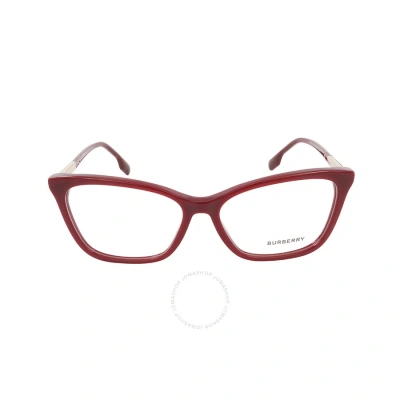 Burberry Sally Demo Cat Eye Ladies Eyeglasses Be2348 3403 55 In Bordeaux