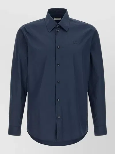 Burberry Sam Mens Shirt Button Down Collar In Blue