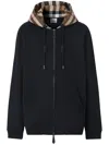 BURBERRY MEN'S BLACK ZIP-UP SWEATER FOR FALL/WINTER 2024