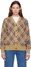 Burberry Check Cardigan Knitwear Multicolor In Brown