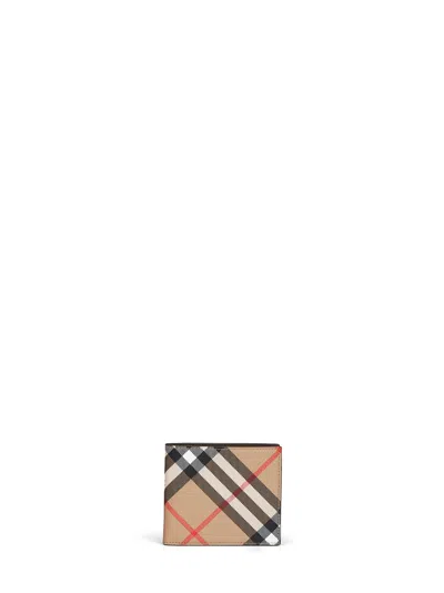 Burberry Sand Beige Check Bi-fold Wallet