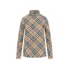 Burberry Check Pattern Wool Blend Shirt Women In Neutral