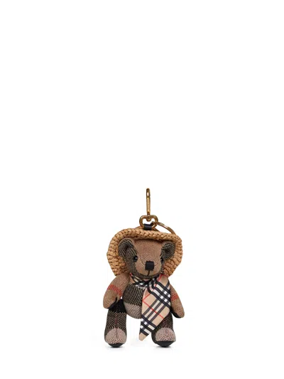 Burberry Sand Beige Thomas Bear Charm In Brown
