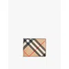 Burberry Book Wallet In Coated Canvas Bi-fold Design In Sand