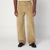 Burberry Corduroy Pant With Embroidered Plaid Pattern