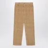Burberry Sand-coloured Check Corduroy Trousers In Multi