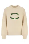 Burberry Crew Neck Cotton Blend Sweatshirt