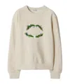 Burberry Off-white Thistle Logo Sweatshirt In Nude