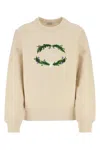 Burberry Off-white Thistle Logo Sweatshirt In Tundra
