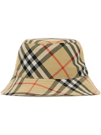 Burberry Sand Cotton Hat In Multi
