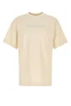 Burberry Crew Neck Cotton T-shirt Monochrome Pattern In Tundra