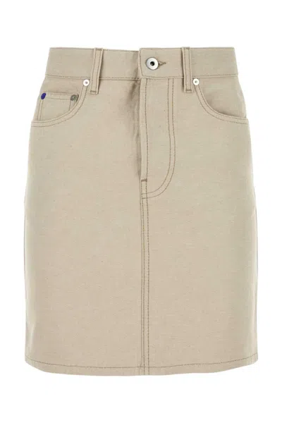 BURBERRY SAND DENIM MINI SKIRT
