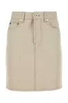Burberry Equestrian Knight Denim Skirt In Rubble