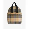 Burberry Sand Ip Check Check Nylon Changing Backpack