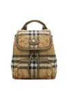 Burberry Sand Ip Check Mini Backpack In Beige