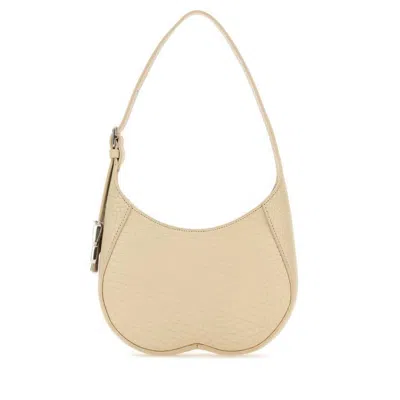 Burberry Sand Leather Small Chess Shoulder Bag Pearl Borse A Mano In Neutral