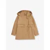 Burberry Lilith Hooded Cotton Trench Coat 3-14 In Brown
